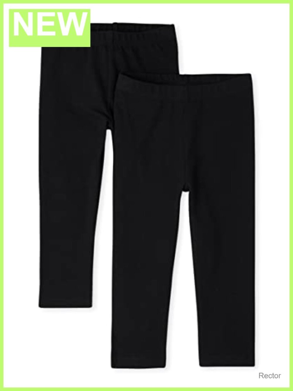 Toddler Girls 2-Pack Leggings Soft Stretch Jersey Full Length